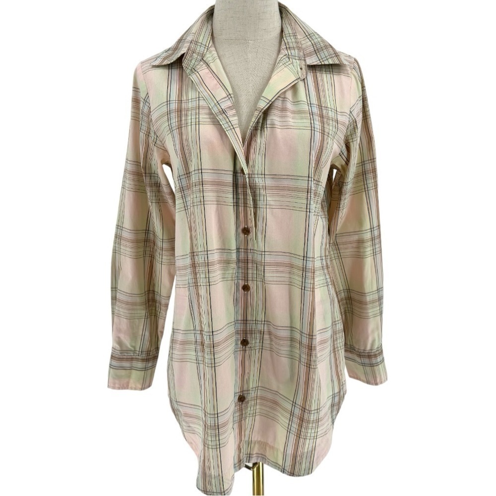 Pendleton Pink Plaid Button Down Collared Shirt - image 1